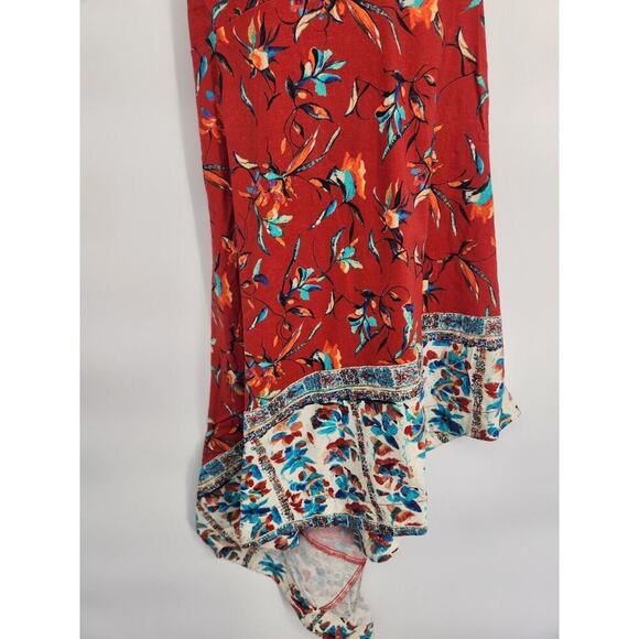 NWT Anthropologie Sleeveless Asymmetrical Floral Linen Midi Dress Sz 12 #9K404 - Picture 6 of 14